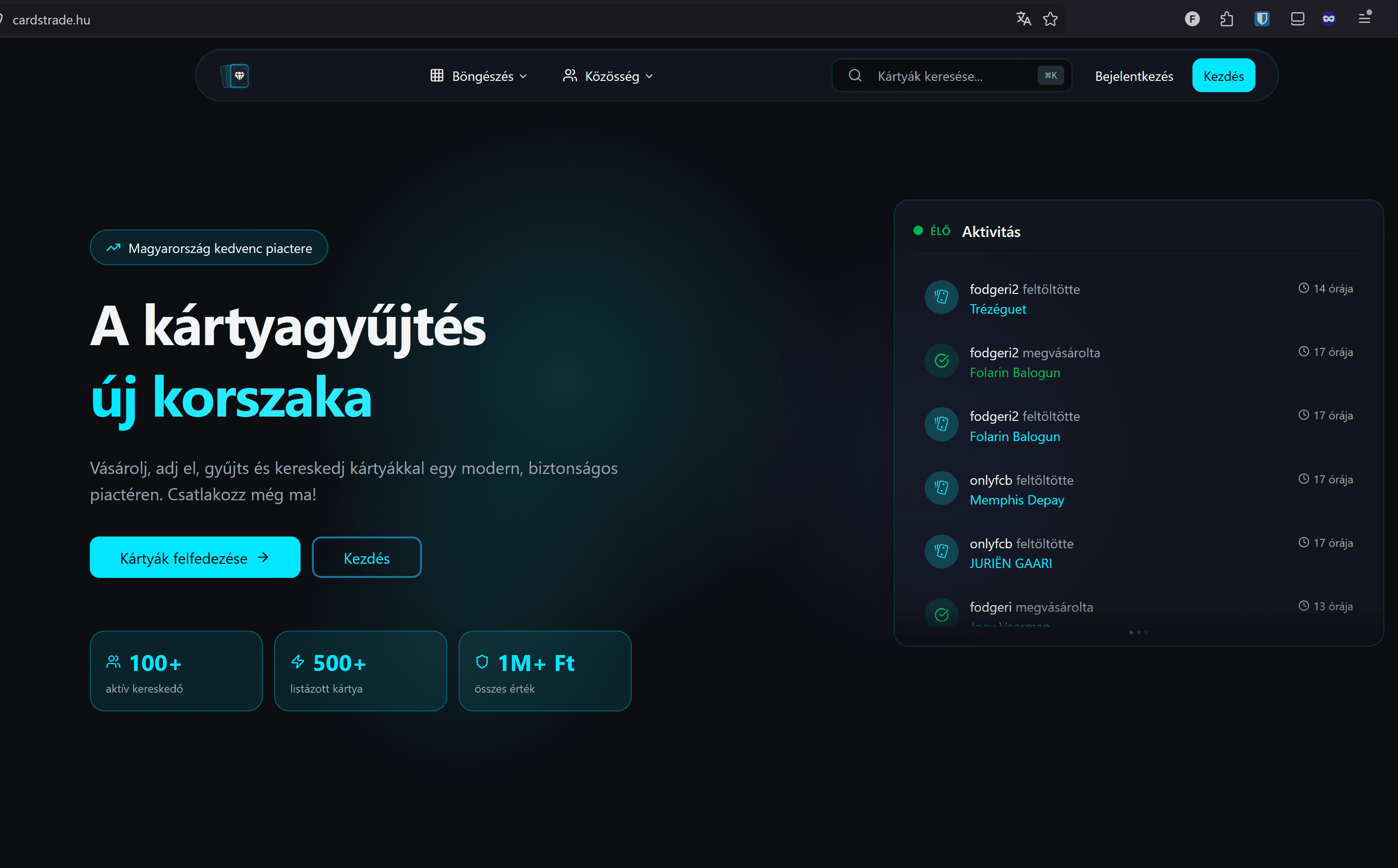 Regisztráció és profil