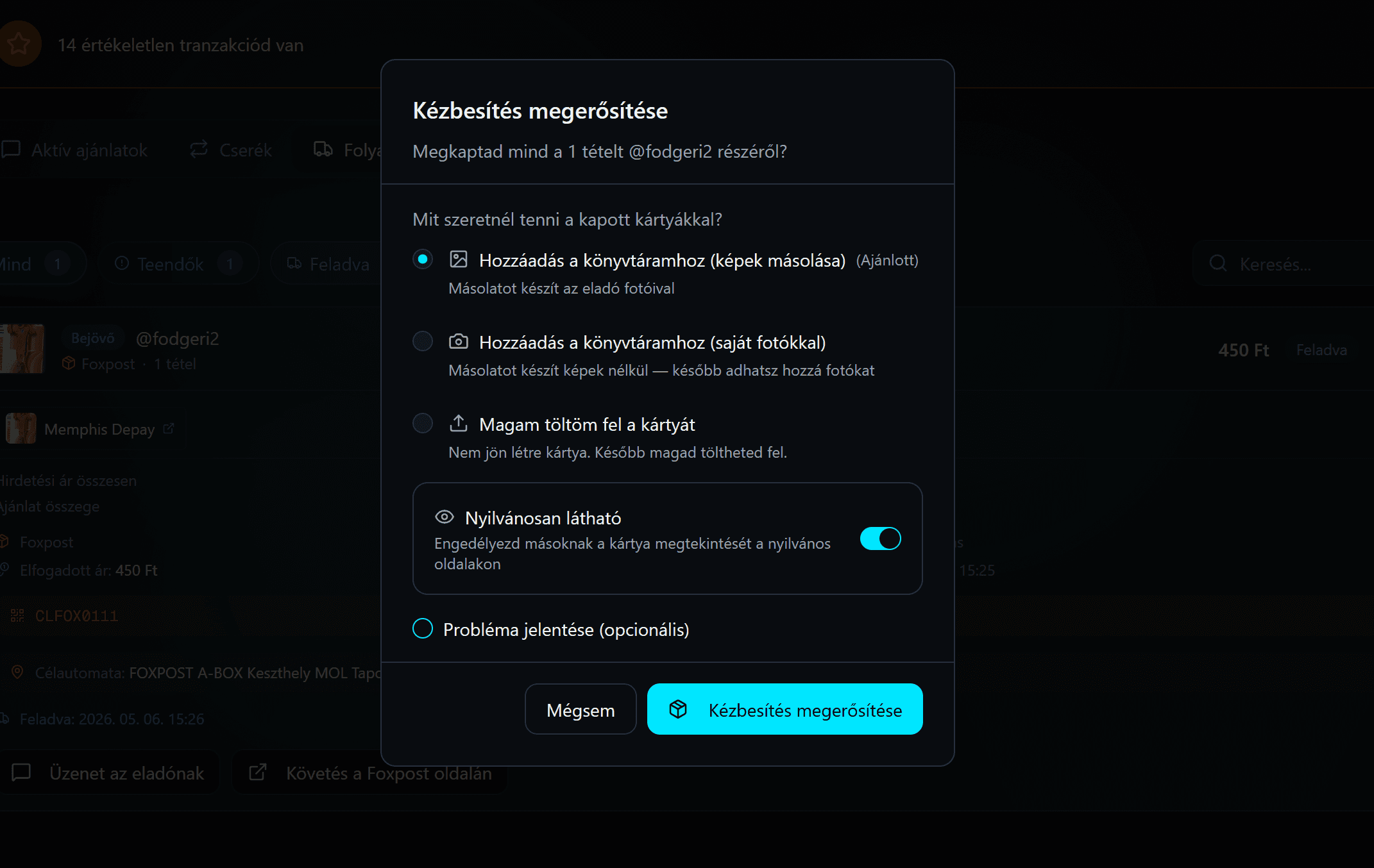 Eladás és ajánlatok